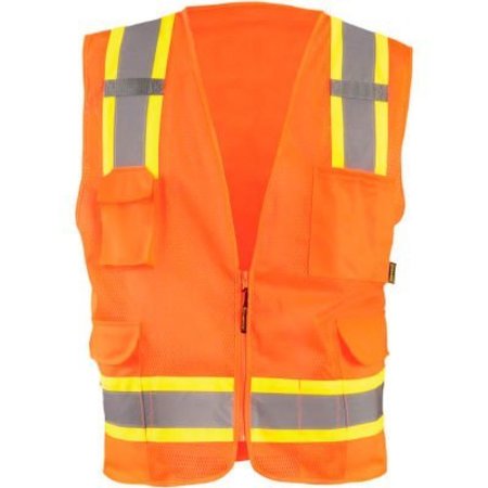 OCCUNOMIX Value Mesh Two-Tone Vest Class 2 Hi-Vis Orange 4XL,  ECO-ATRNSM-O4X